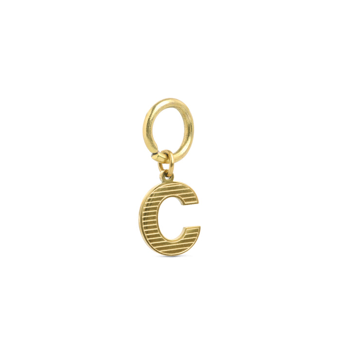 Sanya - Charm Initial en Acier Inoxydable Doré