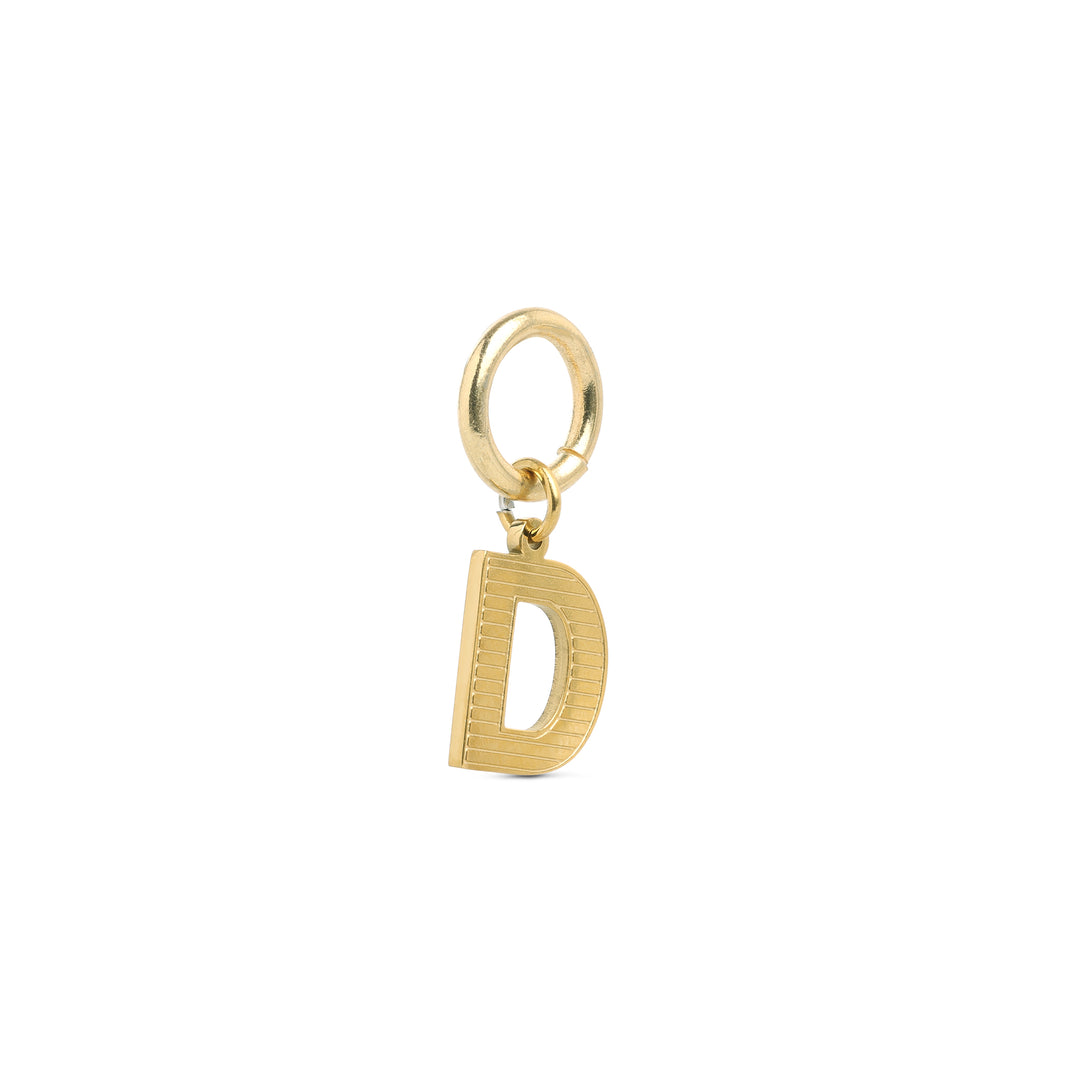 Sanya - Charm Initial en Acier Inoxydable Doré