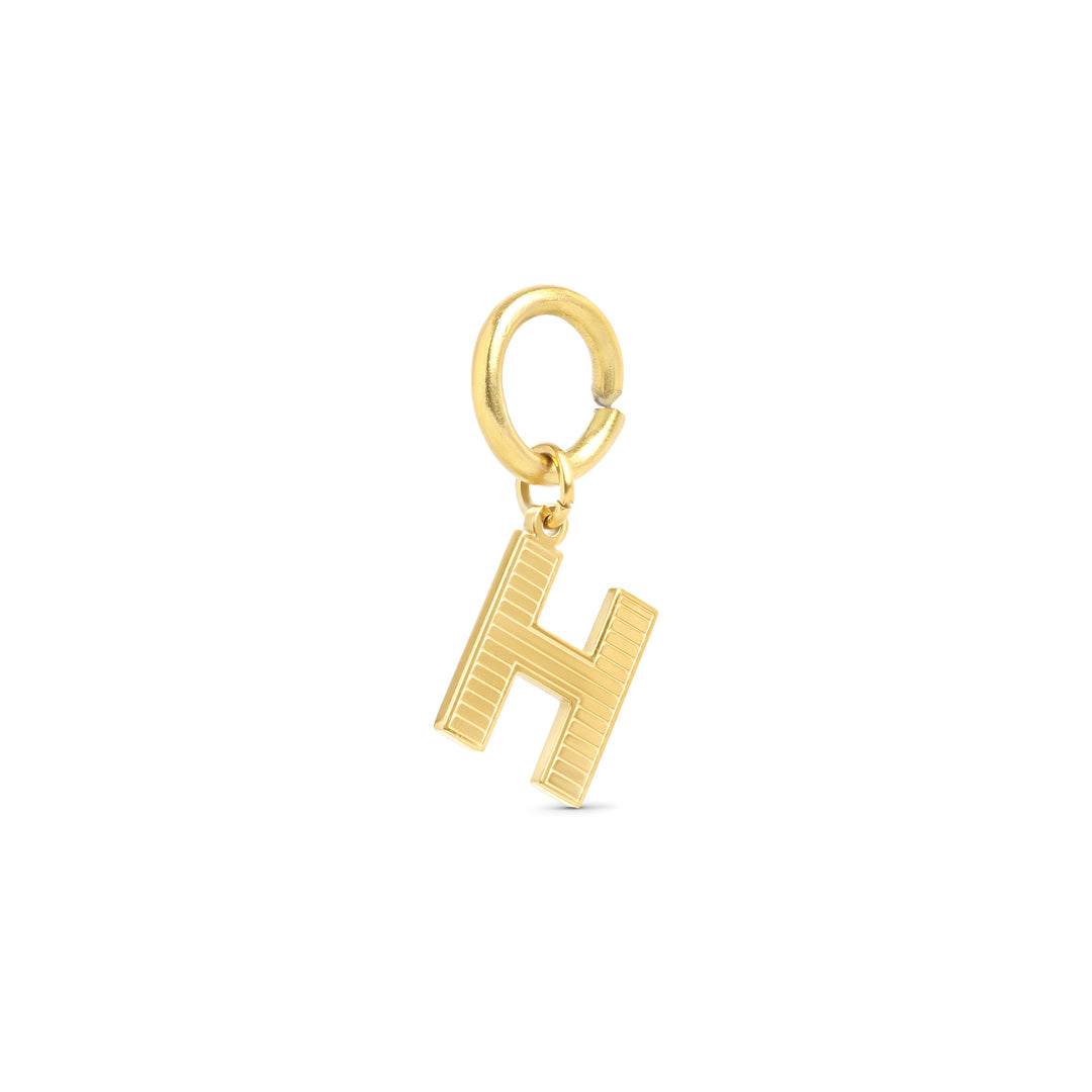 Sanya - Charm Initial en Acier Inoxydable Doré