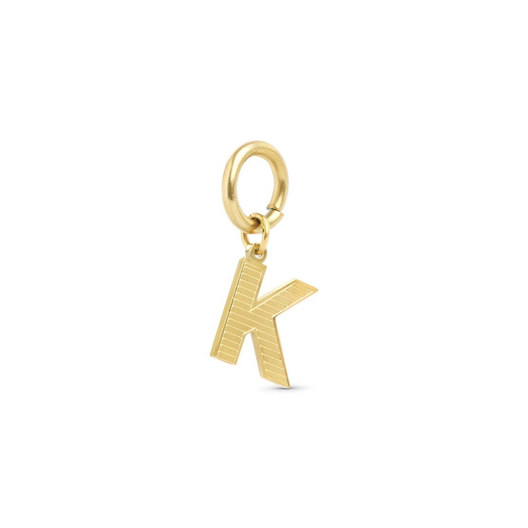 Sanya - Charm Initial en Acier Inoxydable Doré