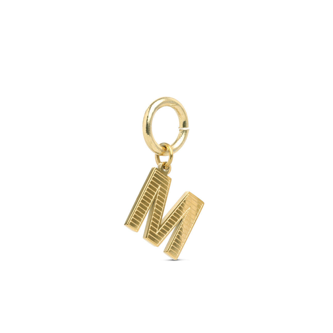 Sanya - Charm Initial en Acier Inoxydable Doré