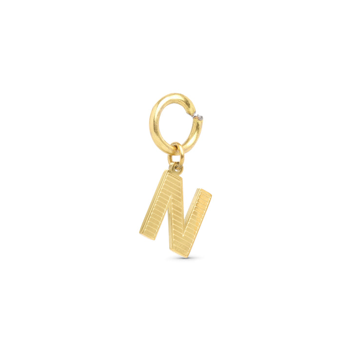 Sanya - Charm Initial en Acier Inoxydable Doré