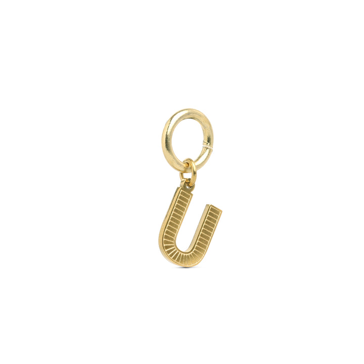 Sanya - Charm Initial en Acier Inoxydable Doré