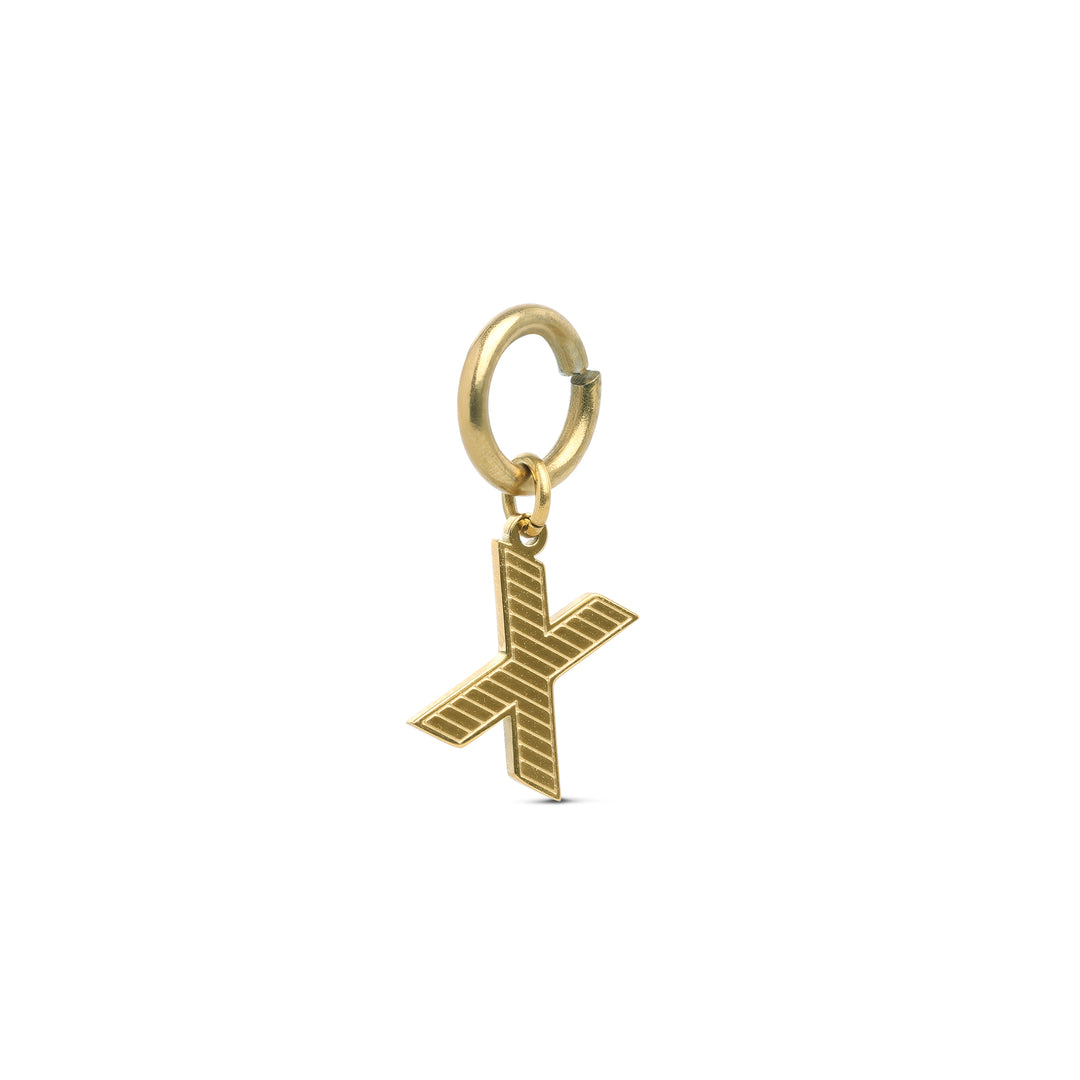 Sanya - Charm Initial en Acier Inoxydable Doré