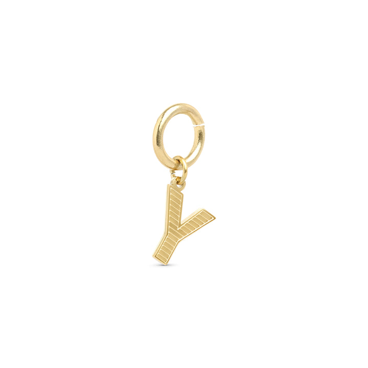 Sanya - Charm Initial en Acier Inoxydable Doré