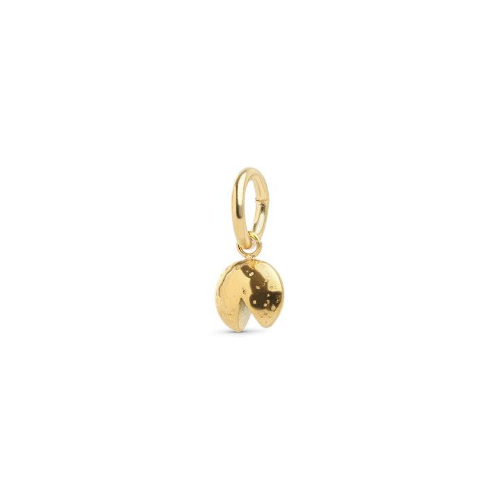Minoo - Charm en forme de biscuit porte-bonheur en acier inoxydable