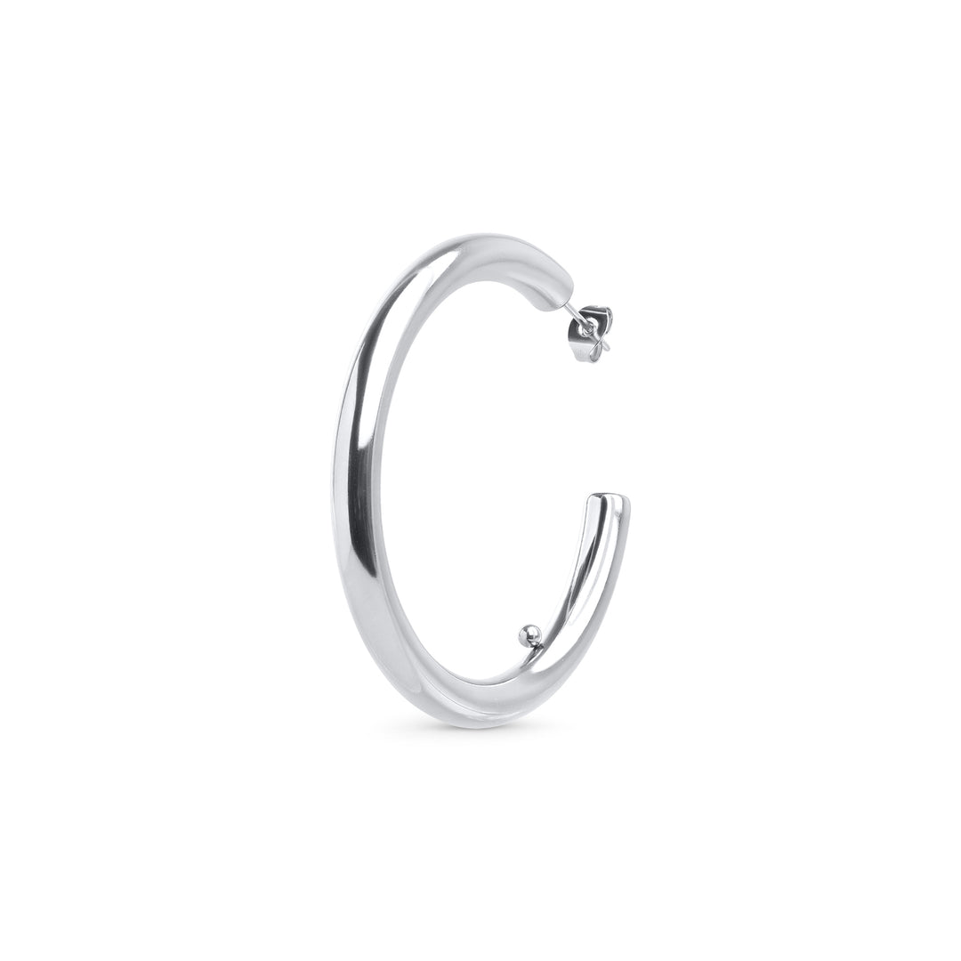 Peg - Boucles d'oreilles clous Hoops élégantes en acier inoxydable
