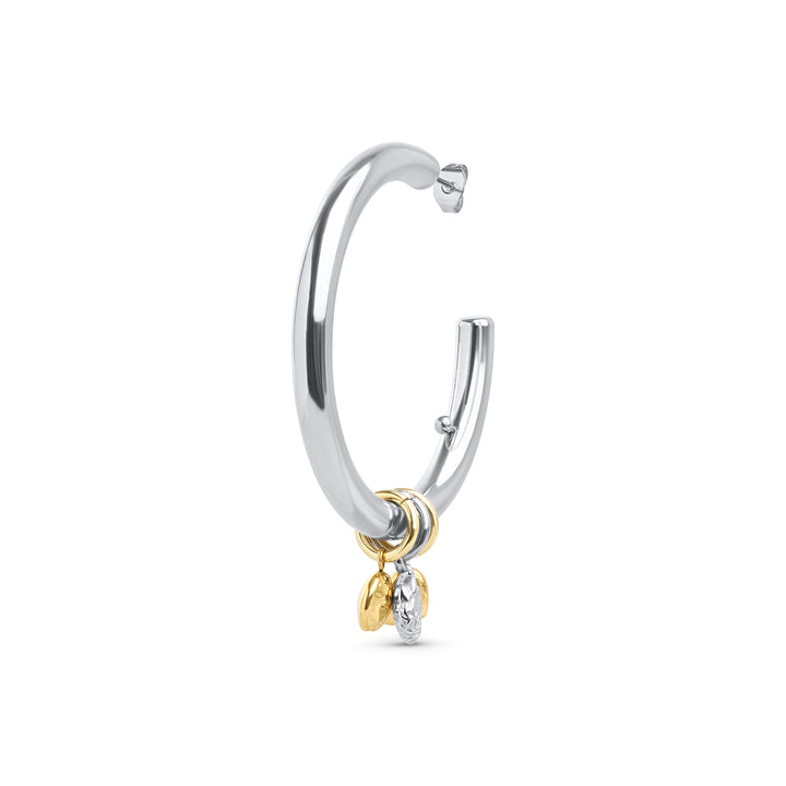 Peg - Boucles d'oreilles clous Hoops élégantes en acier inoxydable