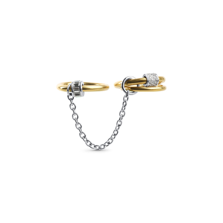 Inez - Bague triple déclaration en acier inoxydable