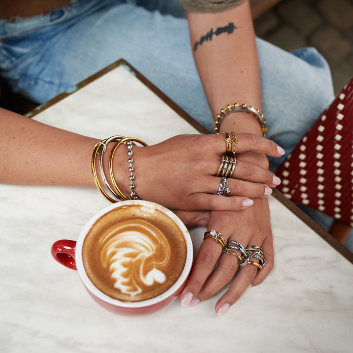 Bliss - Bague Goutte en Acier Inoxydable