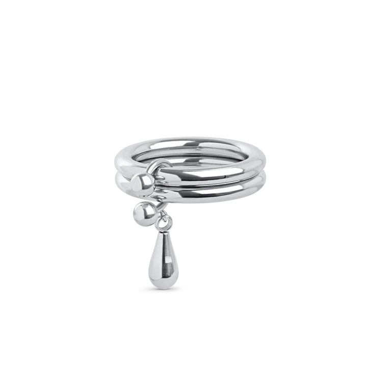 Storm - Bague Duo Drop en acier inoxydable