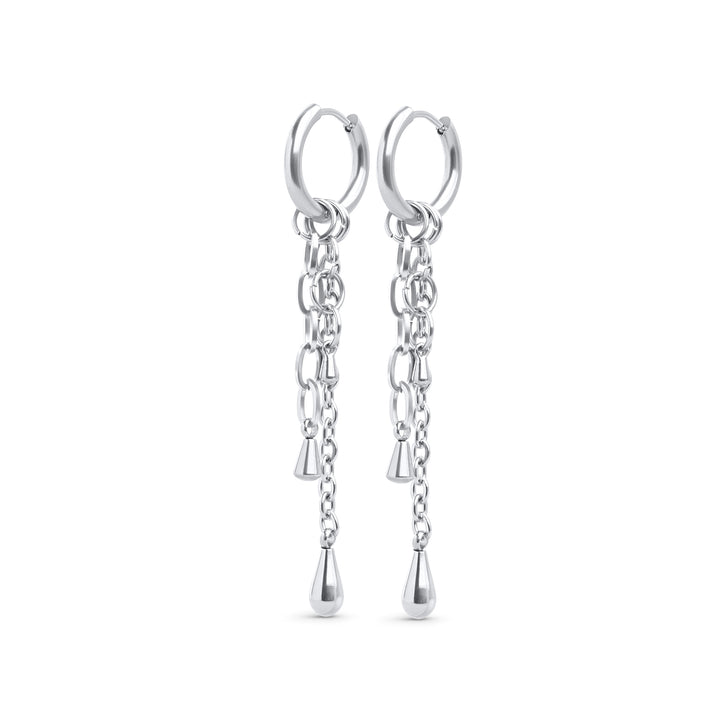 Kate - Boucles d'oreilles créoles en acier inoxydable
