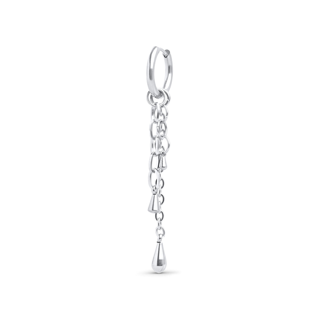 Kate - Boucles d'oreilles créoles en acier inoxydable