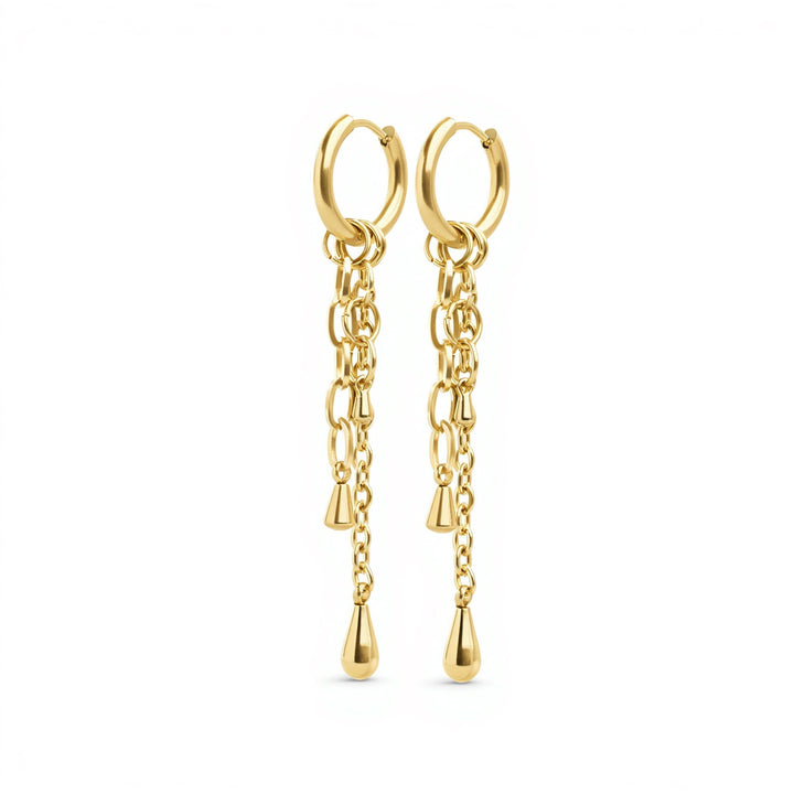 Kate - Boucles d'oreilles créoles en acier inoxydable