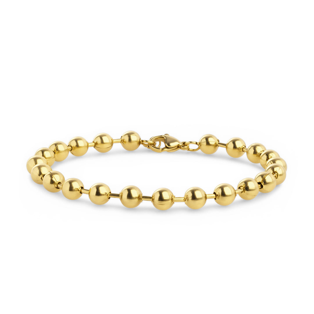 Billie - Bracelet à perles métalliques en acier inoxydable