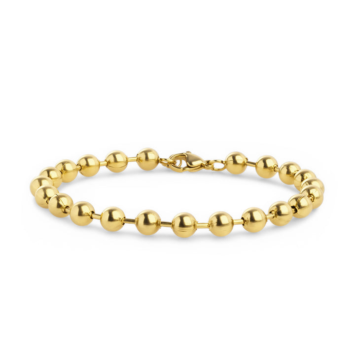 Billie - Bracelet à perles métalliques en acier inoxydable