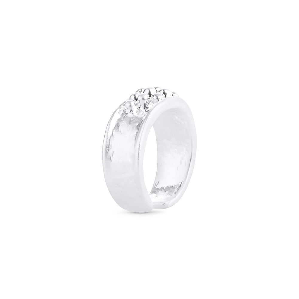 Iben – statement ring in stainless steel, silver | Timi of Sweden