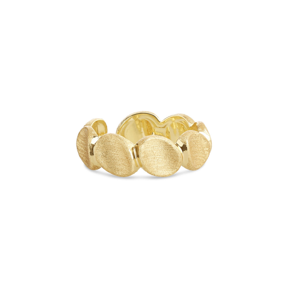 Gulli – organic ring in stainless steel, gold | Timi of Sweden