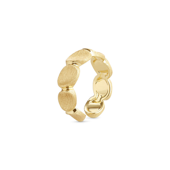 Gulli – organic ring in stainless steel, gold | Timi of Sweden