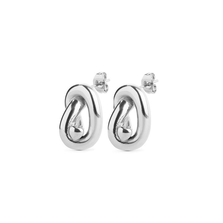Rosa – Ohrringe mit Knoten aus Edelstahl, Silber | Timi of Sweden