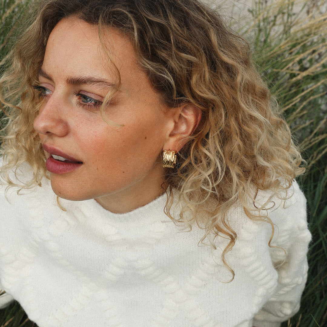 Magela – Organic Earrings in Stainless Steel | Timi of Sweden