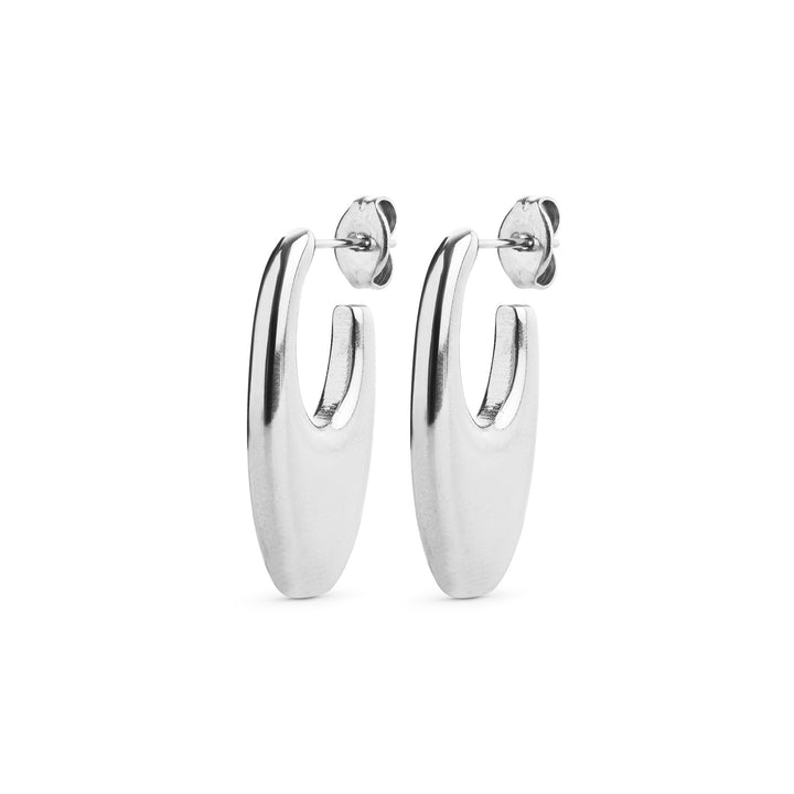 Runa – liquid earrings in stainless steel, silver | Timi of Sweden