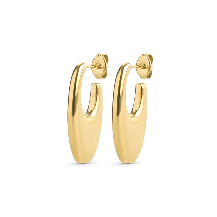 Runa – liquid earrings in stainless steel, gold | Timi of Sweden