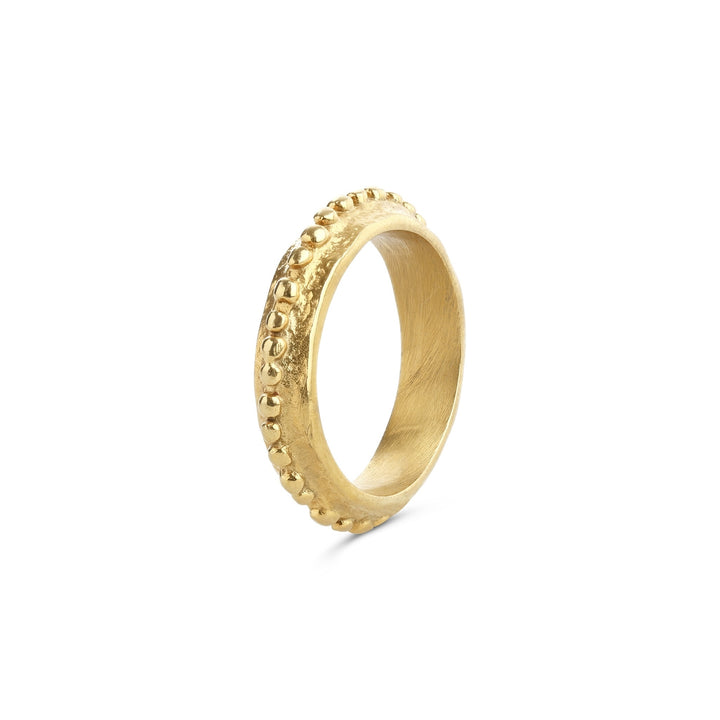 Alessia – bubble ring in stainless steel, gold | Timi of Sweden
