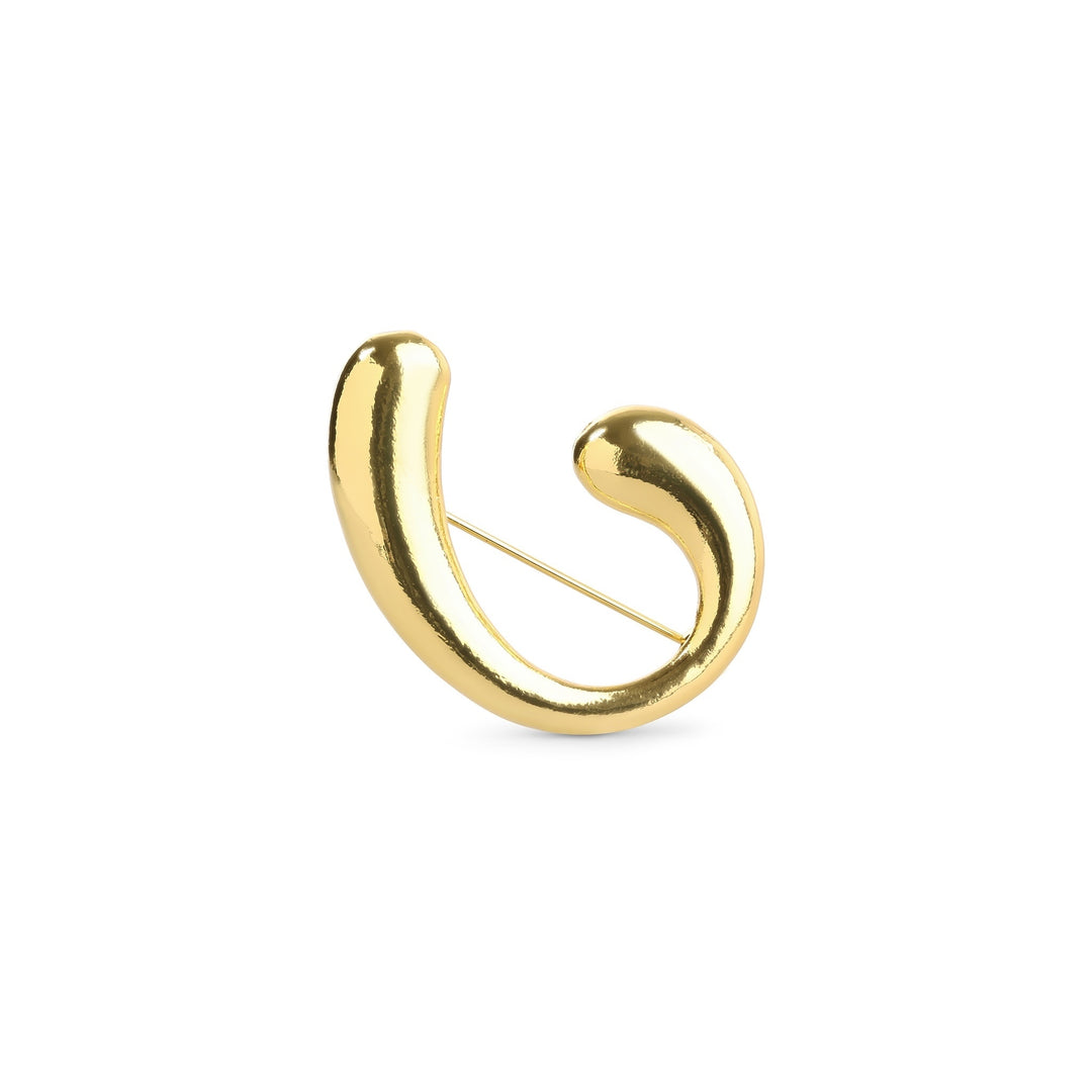 Novelia – skulpturale Brosche, Gold | Timi of Sweden
