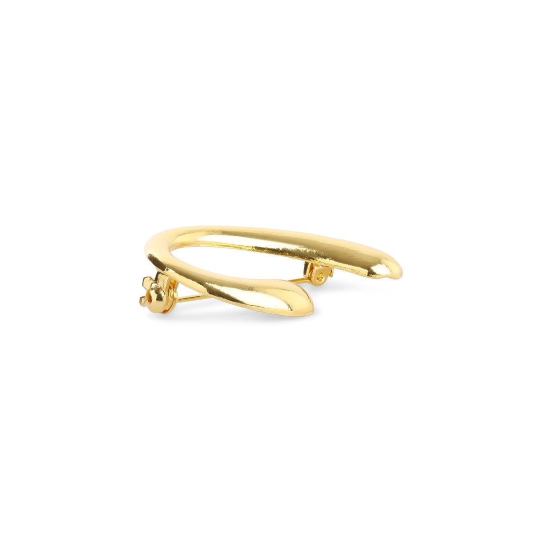 Novelia – skulpturale Brosche, Gold | Timi of Sweden