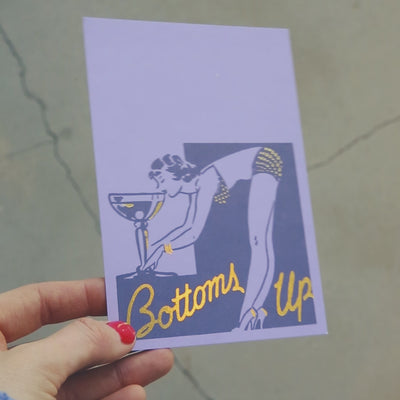 Bottoms Up Postkarte