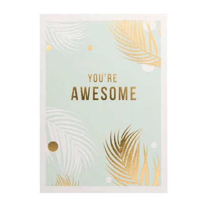 You're Awesome Leaves Postcard