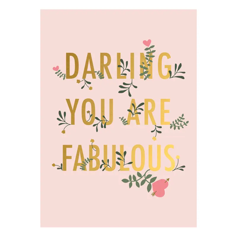 Darling You are Fabulous Postcard