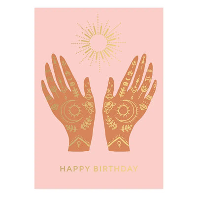 Small Card Happy Birthday Hands