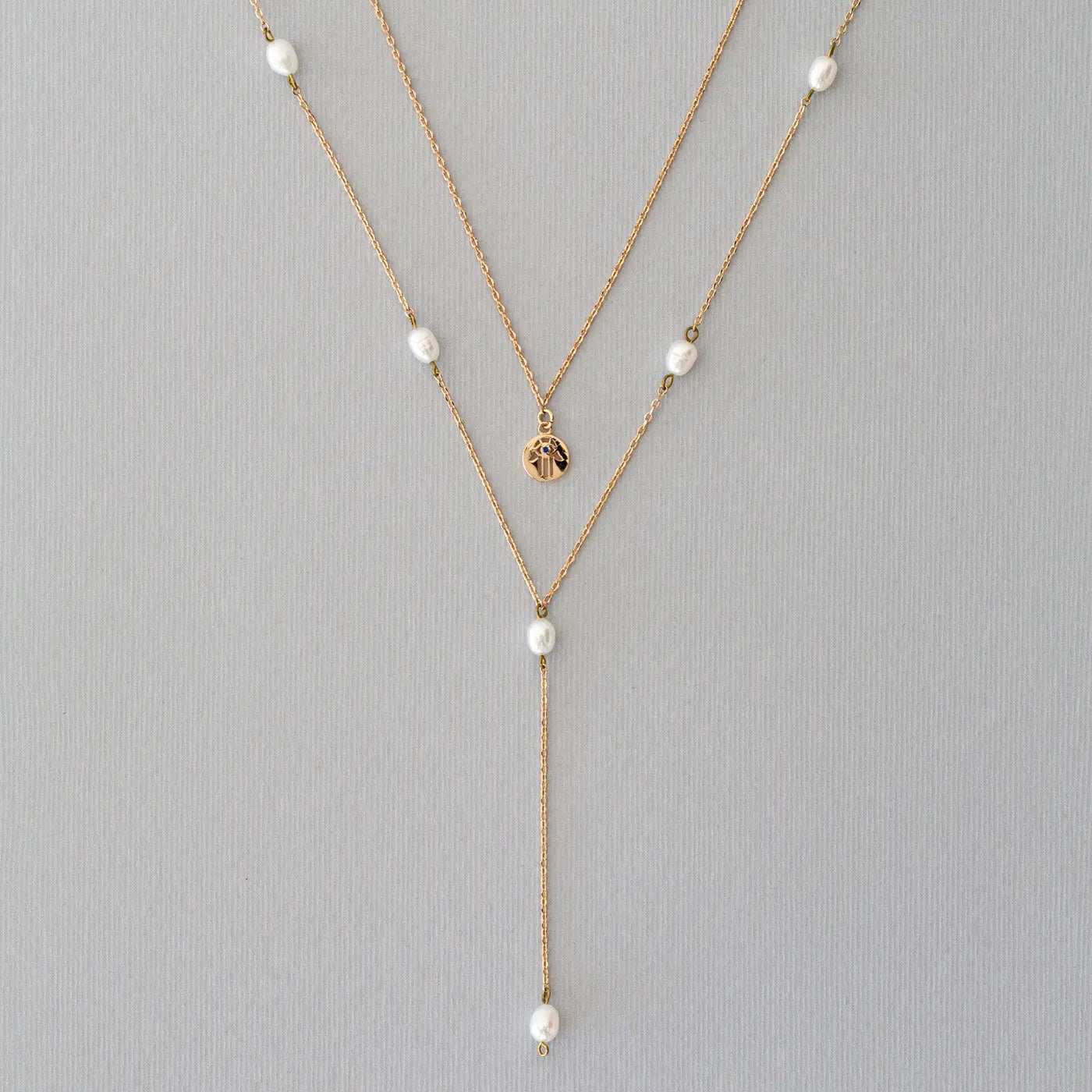 Lariat Halskette Perlen