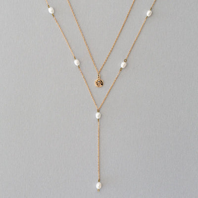 Lariat Halskette Perlen