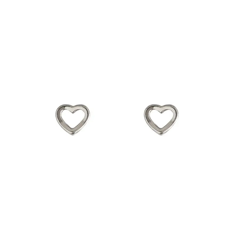 Heart outline Earrings Silver