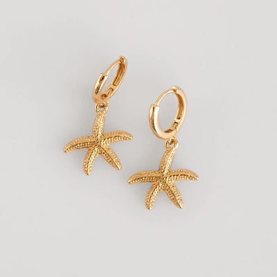 Starfish hoop earring Gold