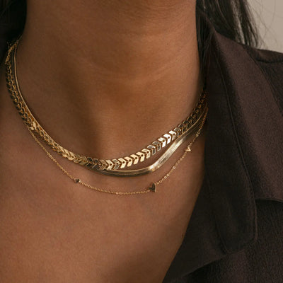 Sarah - Halskette mit 3 kleinen Herzen aus Edelstahl