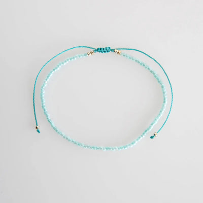 Delicate Bead Bracelet - Blue | Summer