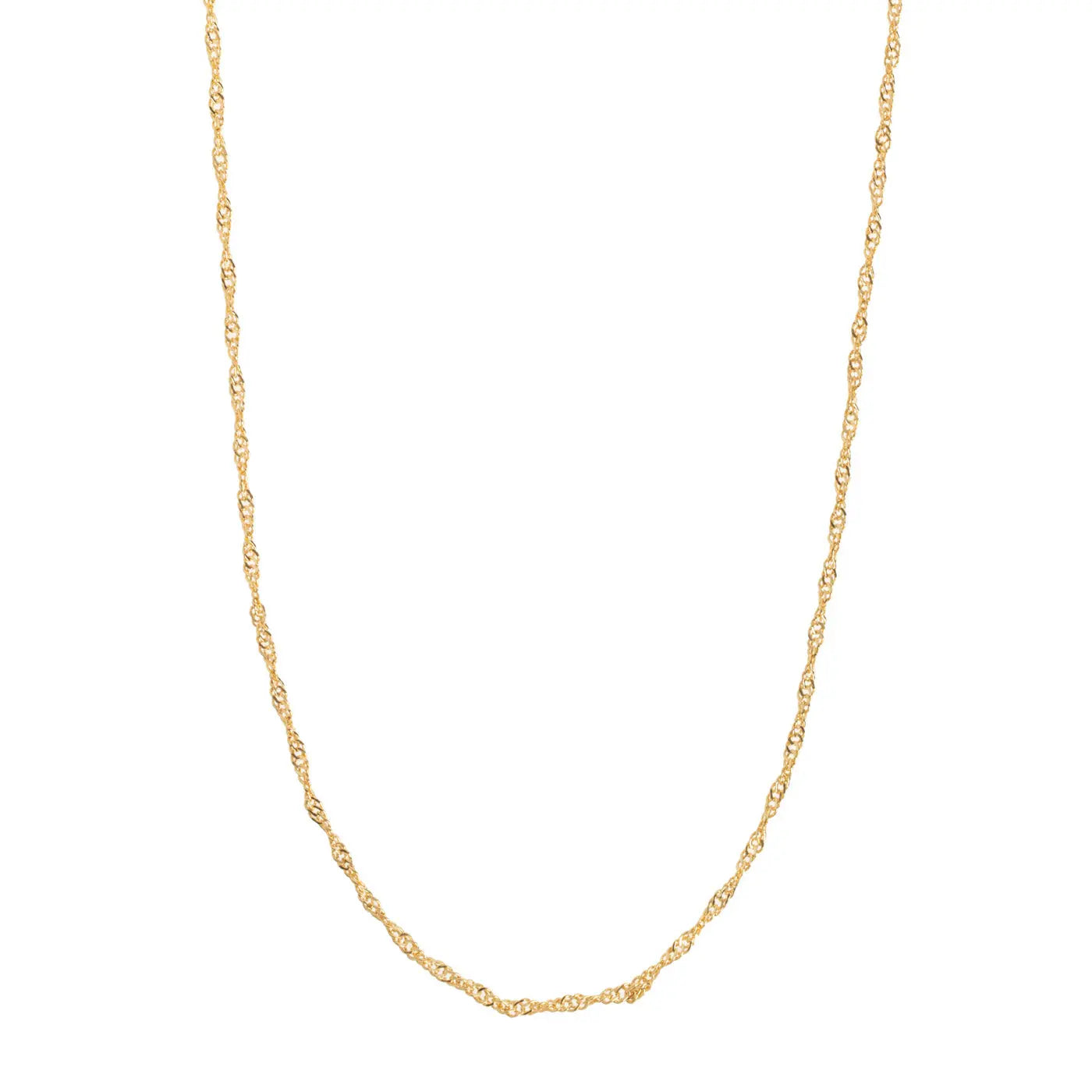 Delicate Twisted Chain Necklace Gold