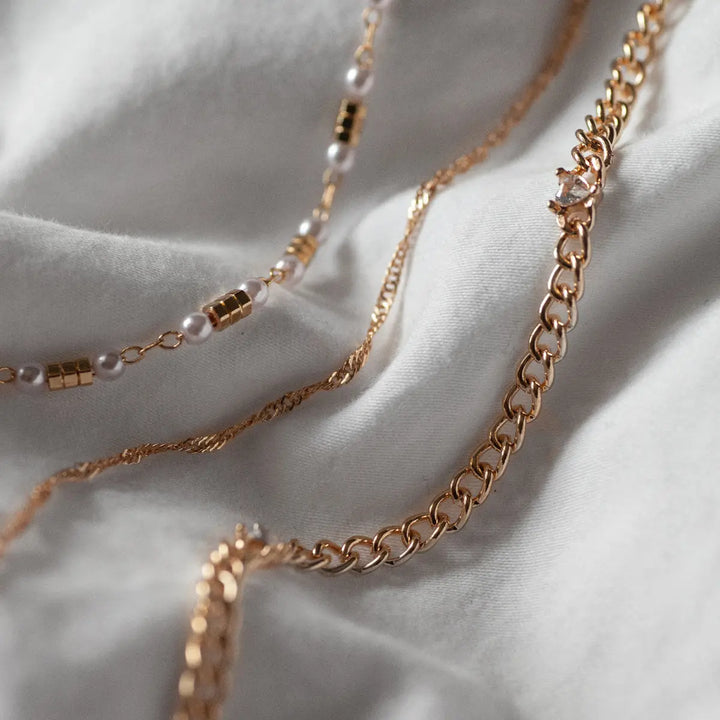 Collier mignon en chaîne de perles