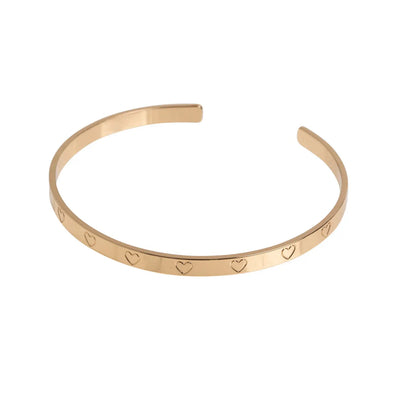 Heart Outline Bracelet Gold | Design