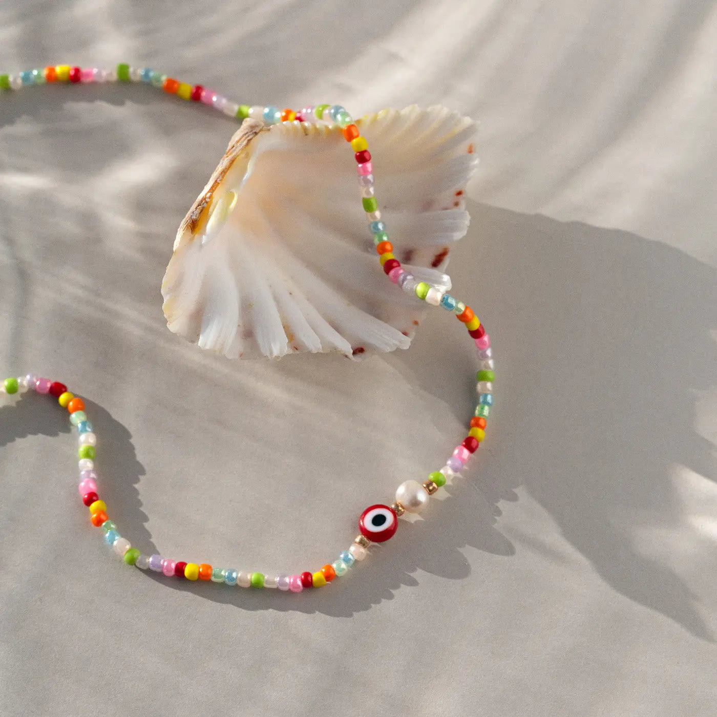 Suzy - Evil Eye Bunte Perlenkette