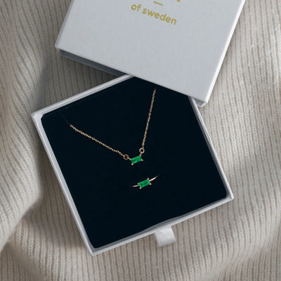 Kristall-Set mit Halskette und Ring