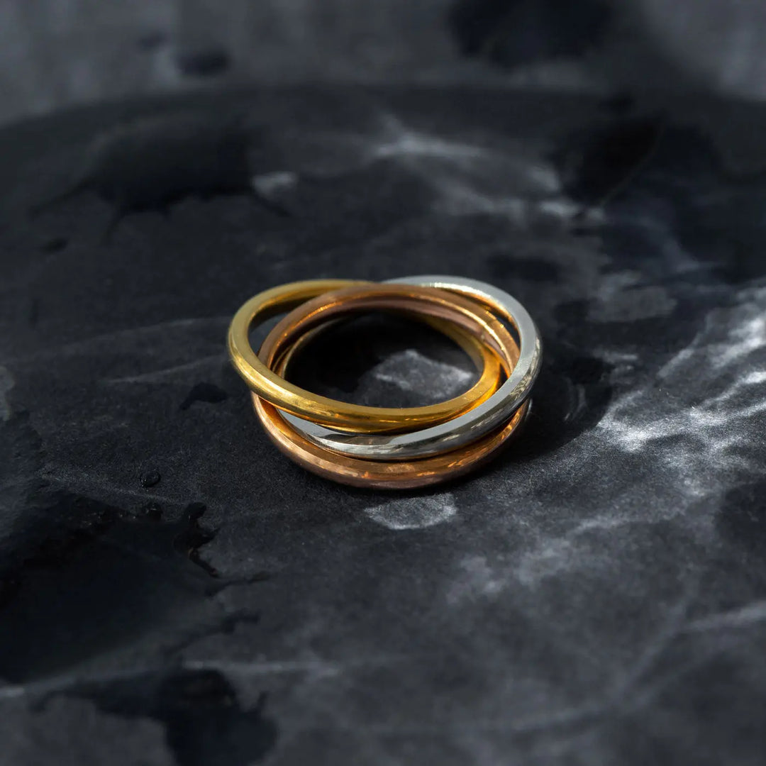 Jules - Bague triple couleur en acier inoxydable Timi of Sweden