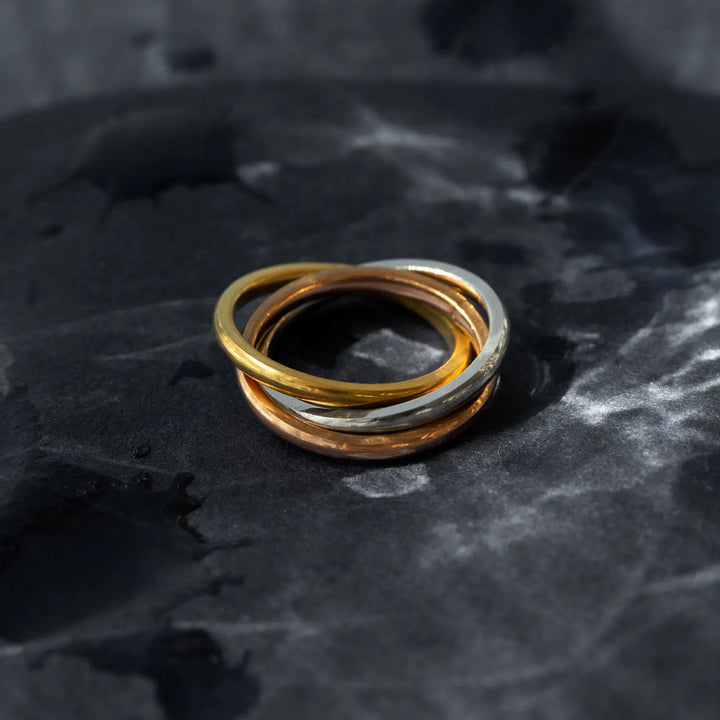 Jules - Bague triple couleur en acier inoxydable Timi of Sweden