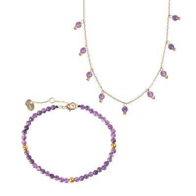 Semi Precious Set Bracelet and Necklace