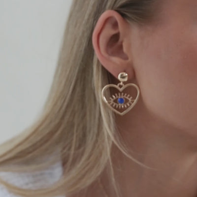 Suzy - Evil Eye Herz Ohrstecker