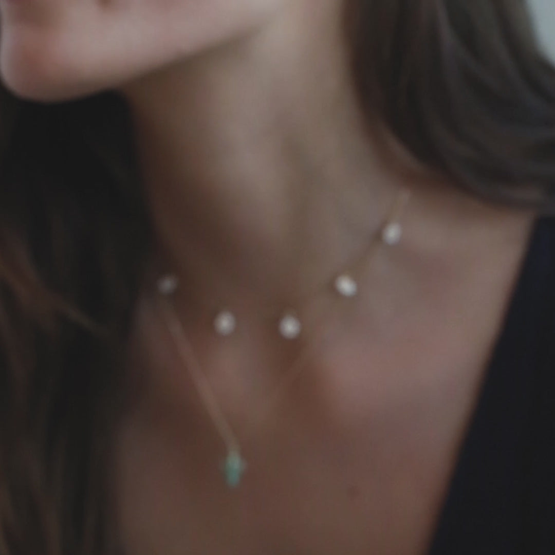 Doris - Grüne Kaktus-Emaille-Halskette